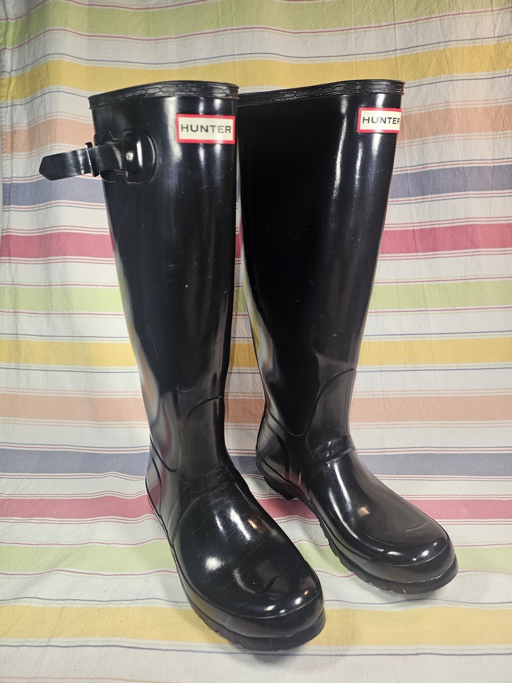 Hunter Women's Black Gloss Rain Boots